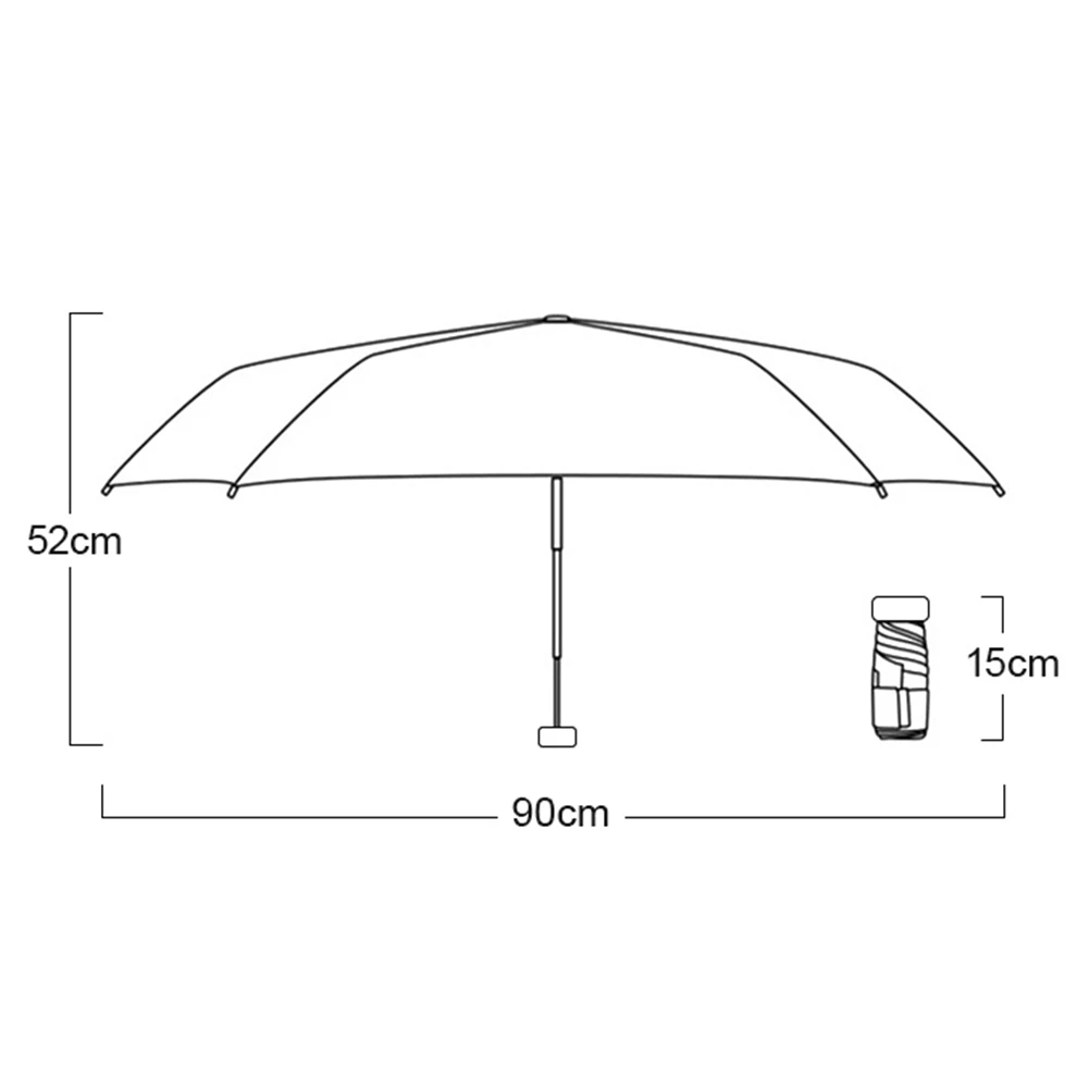 Fashion Sun Umbrella Anti-UV Mini Capsule Umbrella Folding Pocket Umbrella Travel Portable Sun Ultraviolet Protection Parasol images - 6