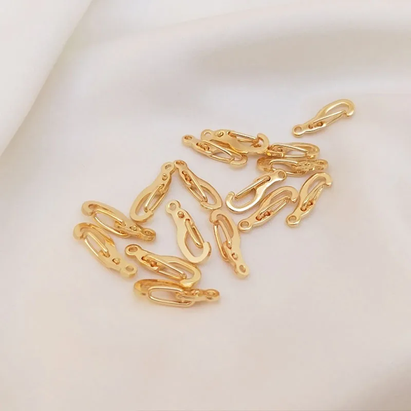 

1Pcs Gold Plated Lobster Clasp Hooks Key Ring Connector Carabiner for Jewelry Finding Necklace Bracelet Making DIY Accessories