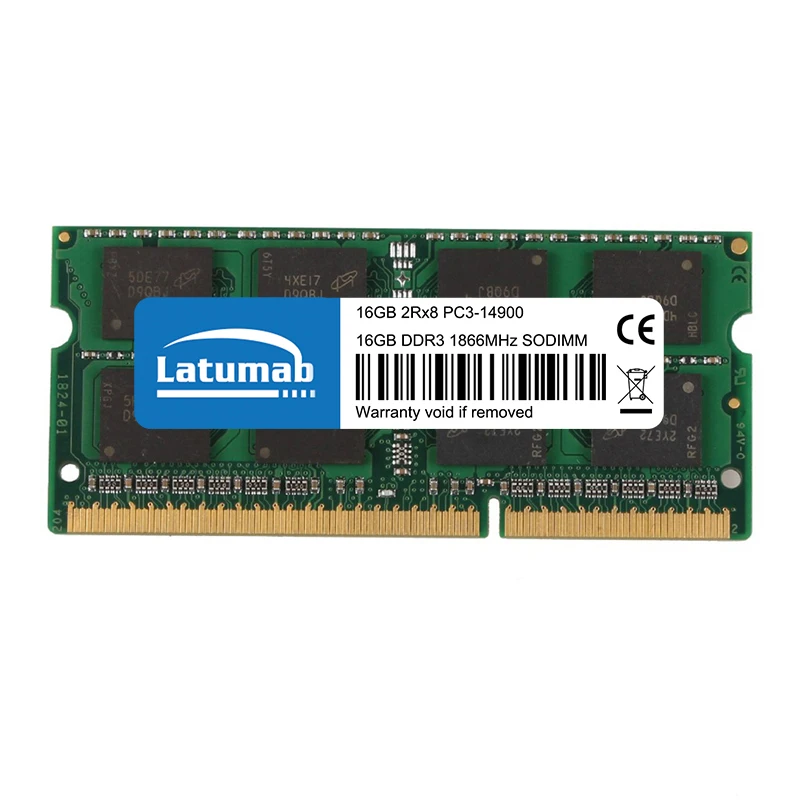 1/2 шт. Latumab RAM DDR3 DDR3L 16 ГБ 1600 1866 МГц память для ноутбука PC3-12800 14900 SODIMM Память 1 5 35 В