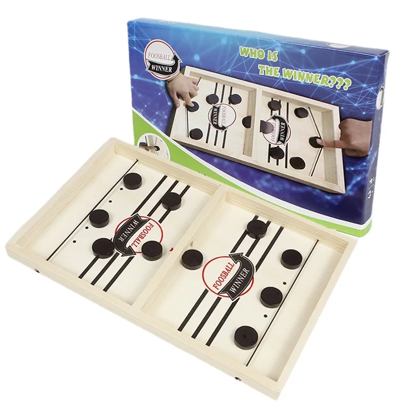 

Bounce Chess Bump Chess Parent-child Interactive Wooden Desk Ball Hockey Family Party Sports Battle Board Game Table Soccer
