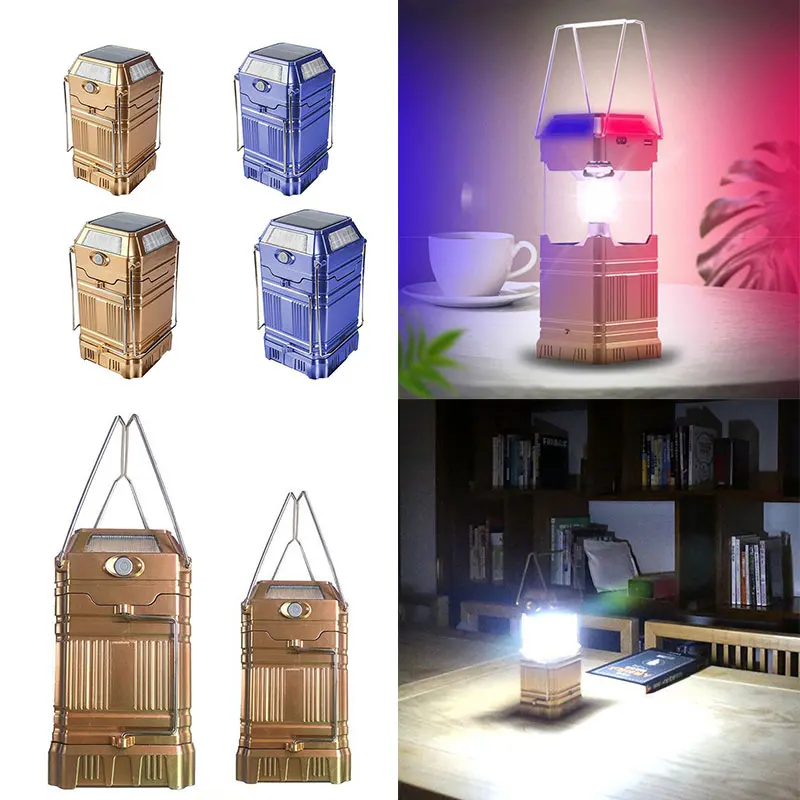 

Перезаряжаемый фонарь для кемпинга, водонепроницаемый светодиодный атмосферный фонарь с аккумулятором большой емкости, мощный фонарь, пор...