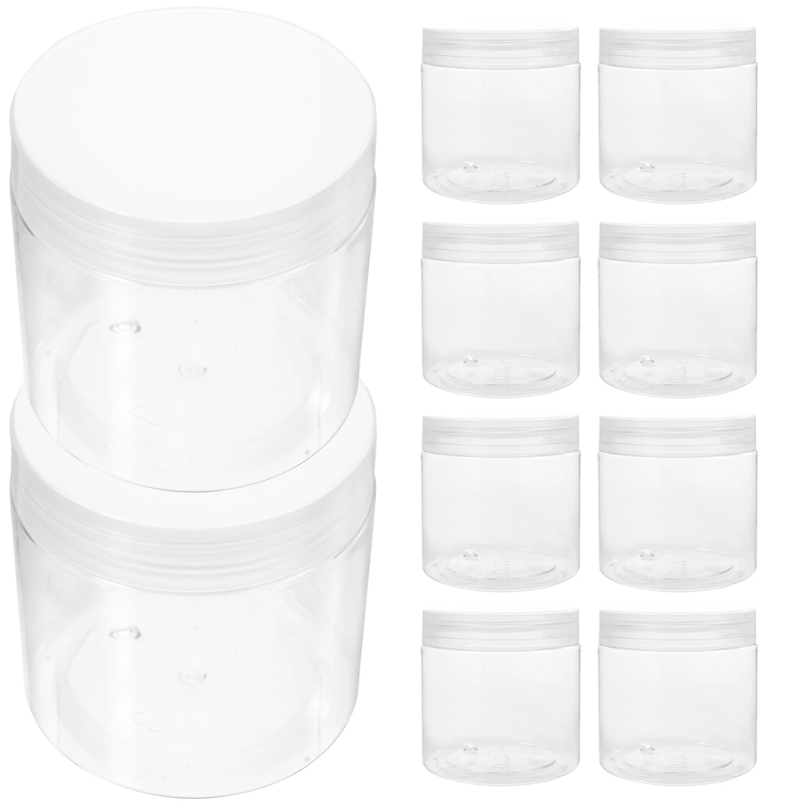 

10pcs Clear Empty Storage Container Kitchen Storage Container Cylinder Jar, Kitchen Jar for Kitchen