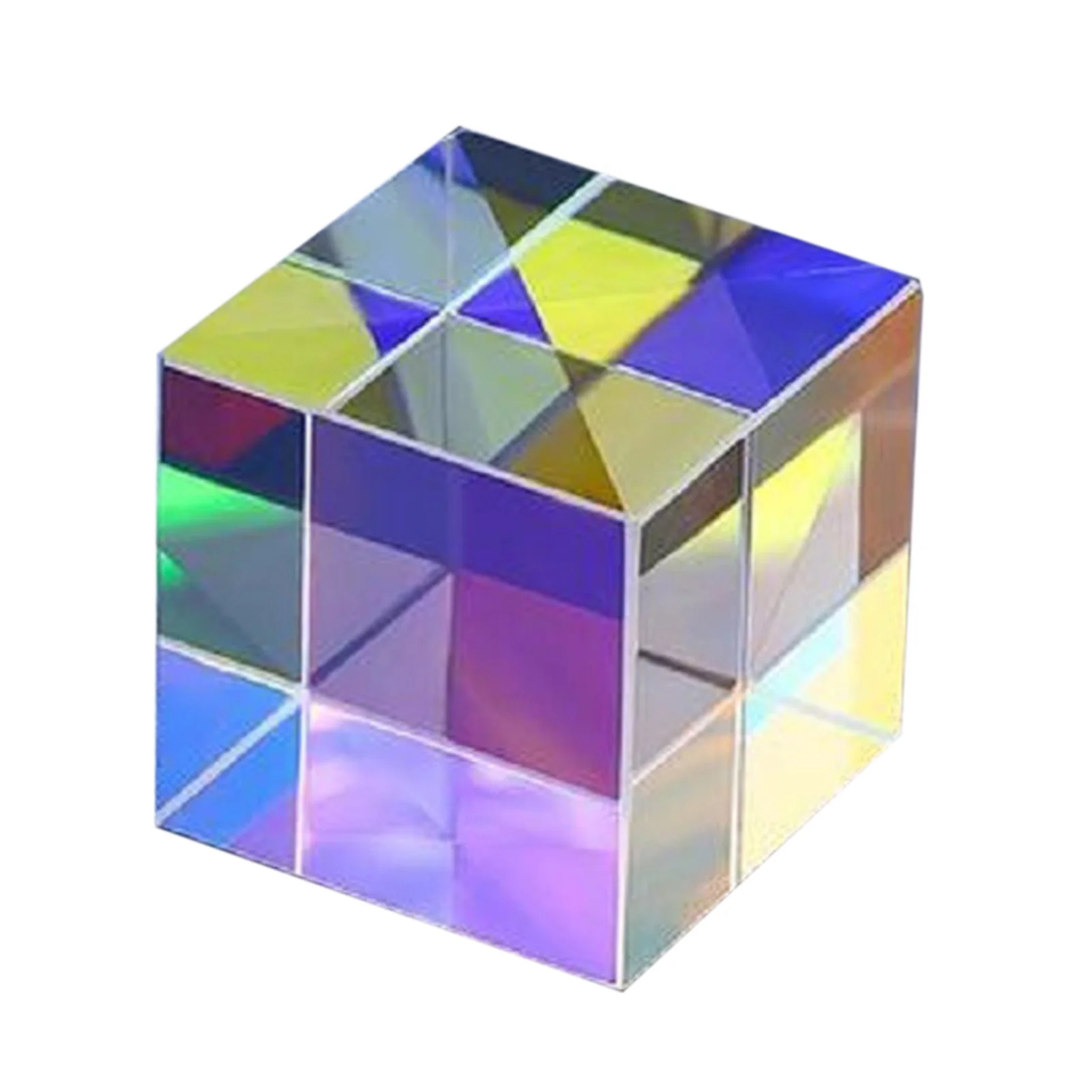 

Разноцветный акриловый кубик, разноцветный призматический кубик, настольное украшение для дома, офиса, научное и образовательное