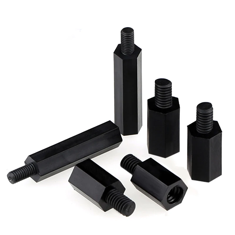 

M2 M2.5 M3 M4 Hex Standoff Nylon Spacer Black White Male Female Pillar Mount Thread PCB Plastic Hexagon Motherboard Bolt Screw