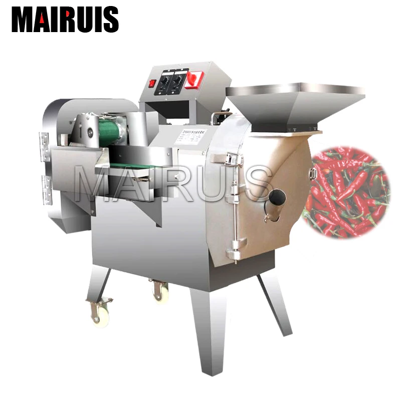 

Multi-Functional Double-Head Vegetable Cutter Large Electric Cucumber Potato Slicing Onion Cutter Machine