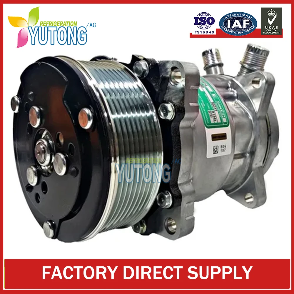 

SD5H14 Air Conditioning Compressor For 5H14 Tractor Excavator Heavy Duty Truck Air Conditioning Universal 1060424