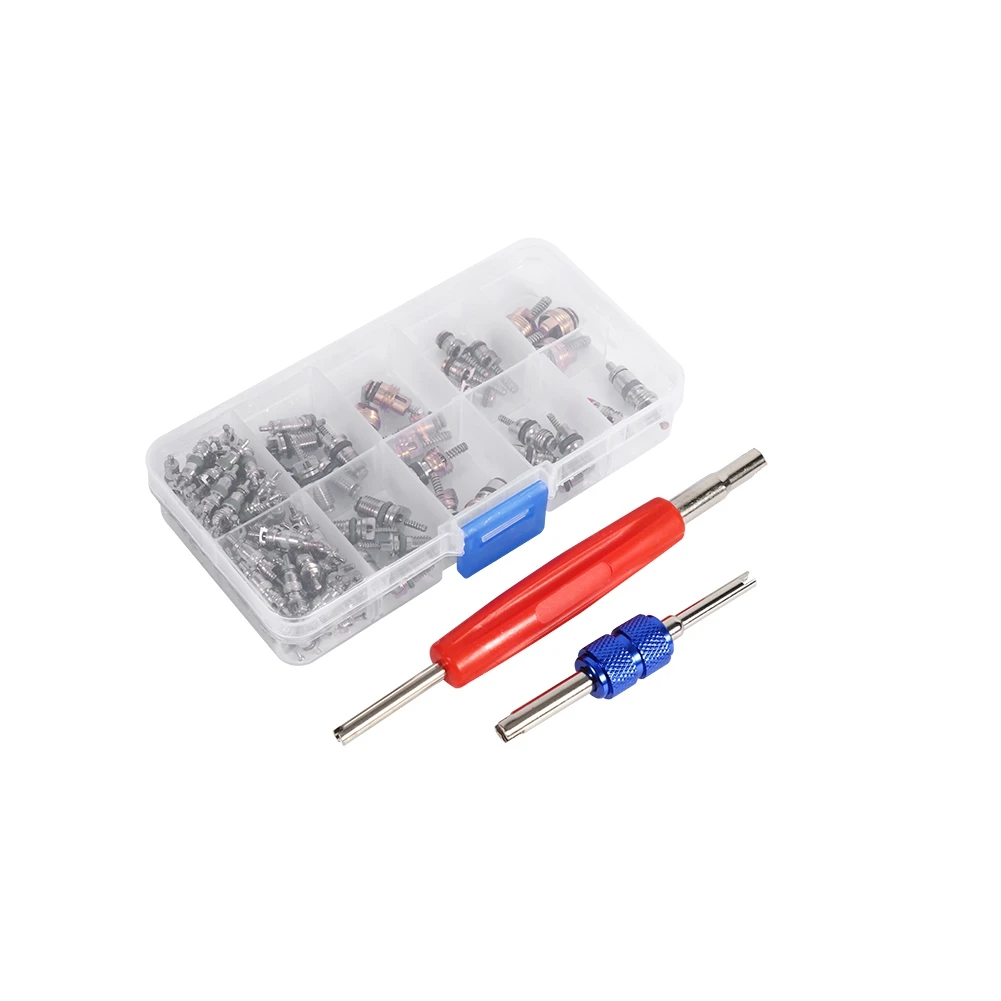 

102pcs Assortment A/C R134a/R12 Refrigeration Tire Valve Stem Cores Tool Kit valve valve valve valve