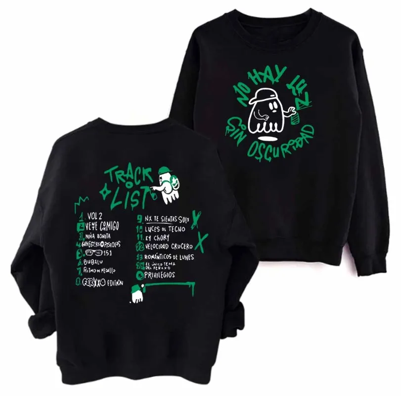 Свитшот с длинным рукавом для фотоальбома Feid Merch Mor No Le Temas A La Oscuridad