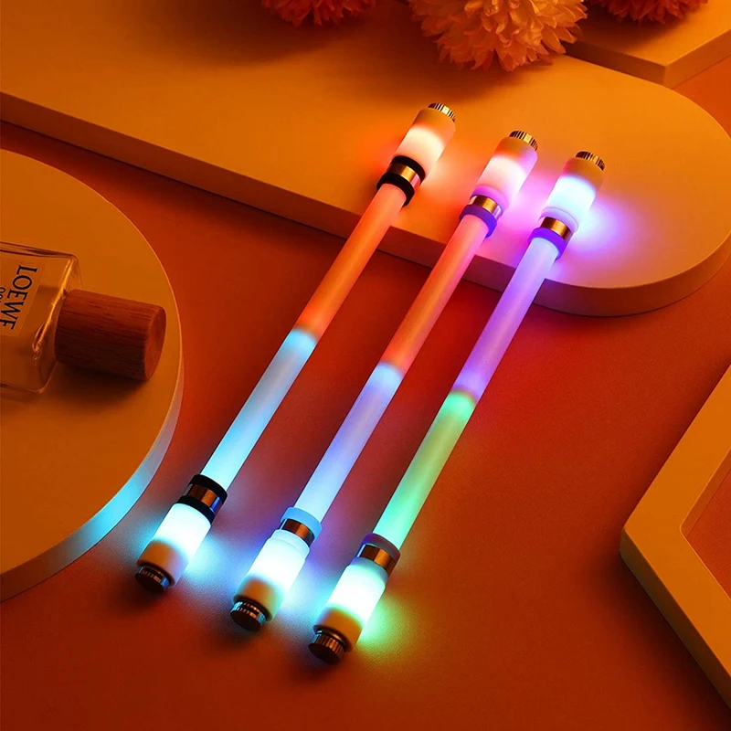 

Ручка вращающаяся со светодиодный подсветкой, 2 шт., вращающаяся на палец, не скользит, глазурованная Вращающаяся ручка (без наполнения)