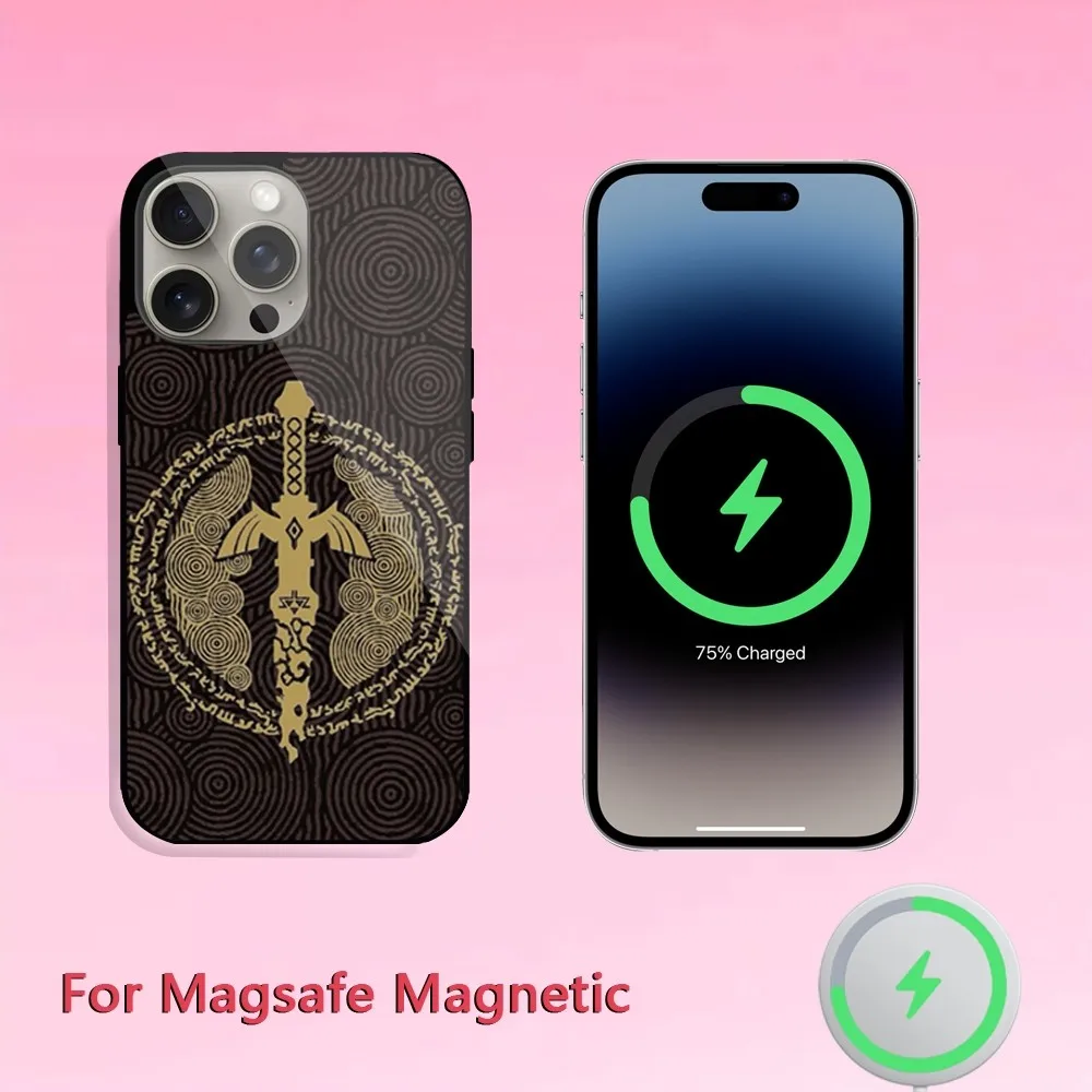 Чехол для телефона с игрой L-legend of zelda iPhone 11 12 13 14 15 Plus Pro Max Magsafe магнитный чехол
