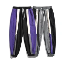 2022 men pants spring summer new style contrast color splicing casual guard black womens trousers couples college trend