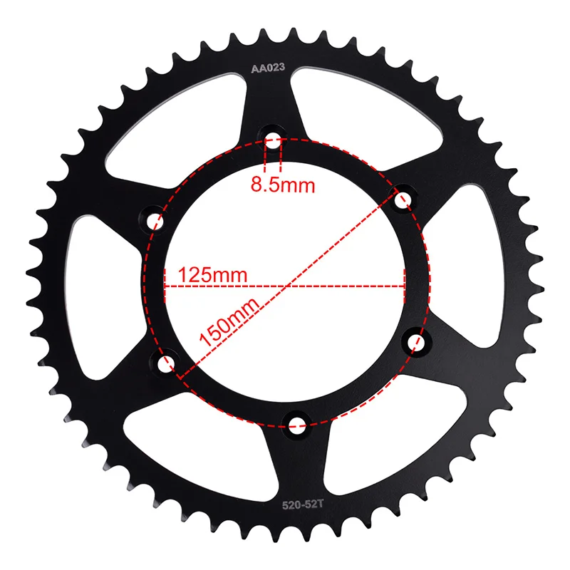 Звездочка Chain520 40/42/45/46/48/50/51/52T для Husqvarna 701 150 251 250TC TE FC FE 300 TX 350 450 FX FS FR 501FE