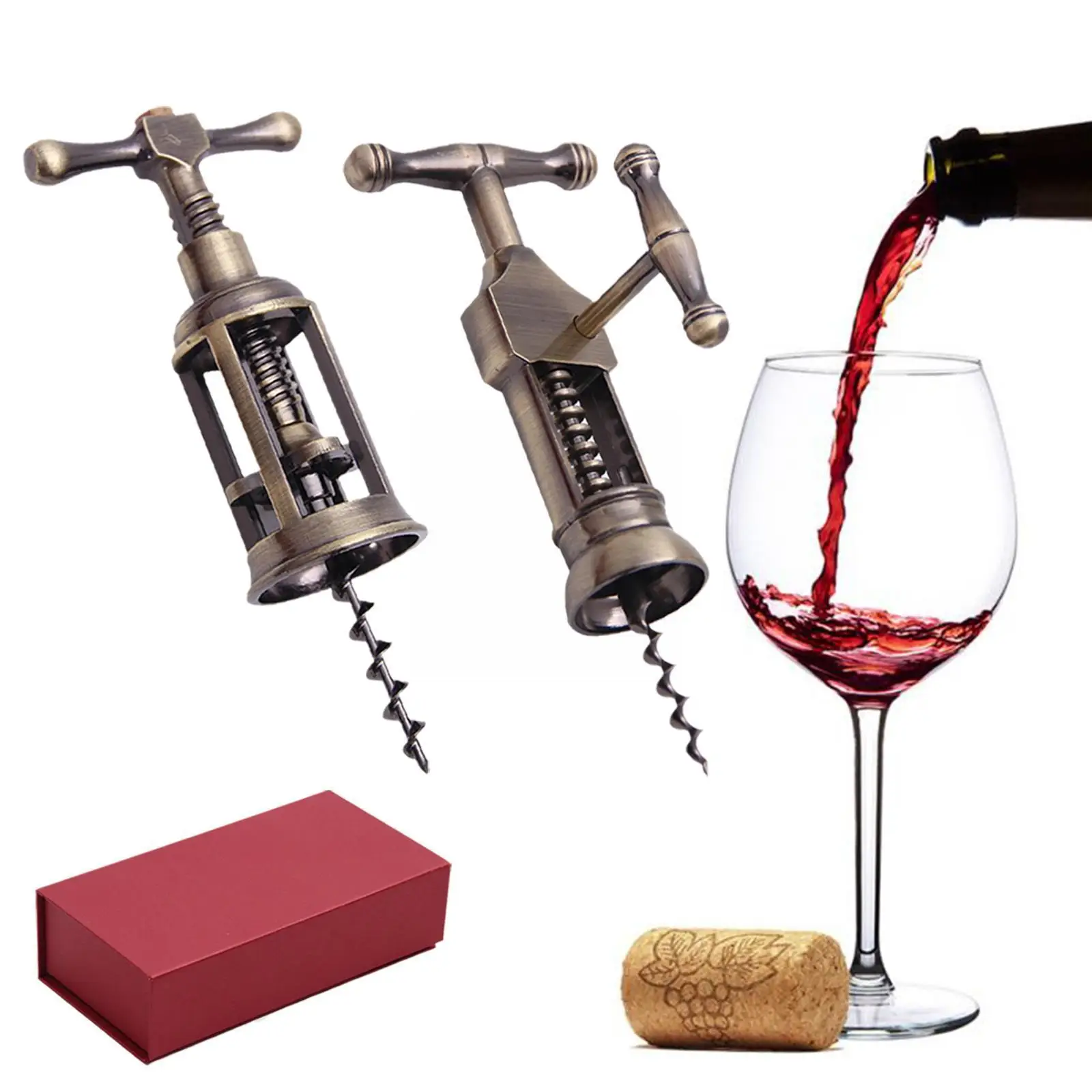 

Классический ретро-штопор из цинкового сплава, устройство для удаления вина, кухонный винтажный штопор, гаджеты, кухонный бокс F9c9