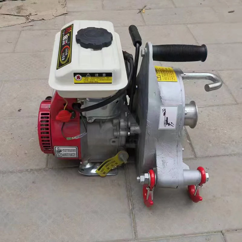 1T 2T маленькая портативная бензиновая двигатель лебедка шлифовальная машина для