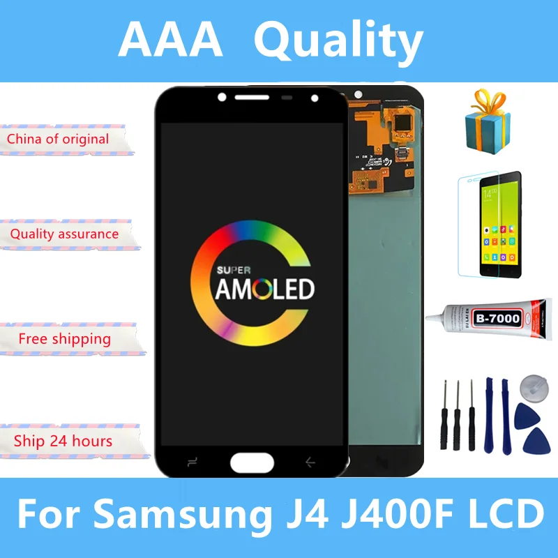 

Original 5.5"; Display For Samsung Galaxy J4 J400 J400F J400G/DS SM-J400F LCD Display Touch Screen Digitizer Assembly Replacemen