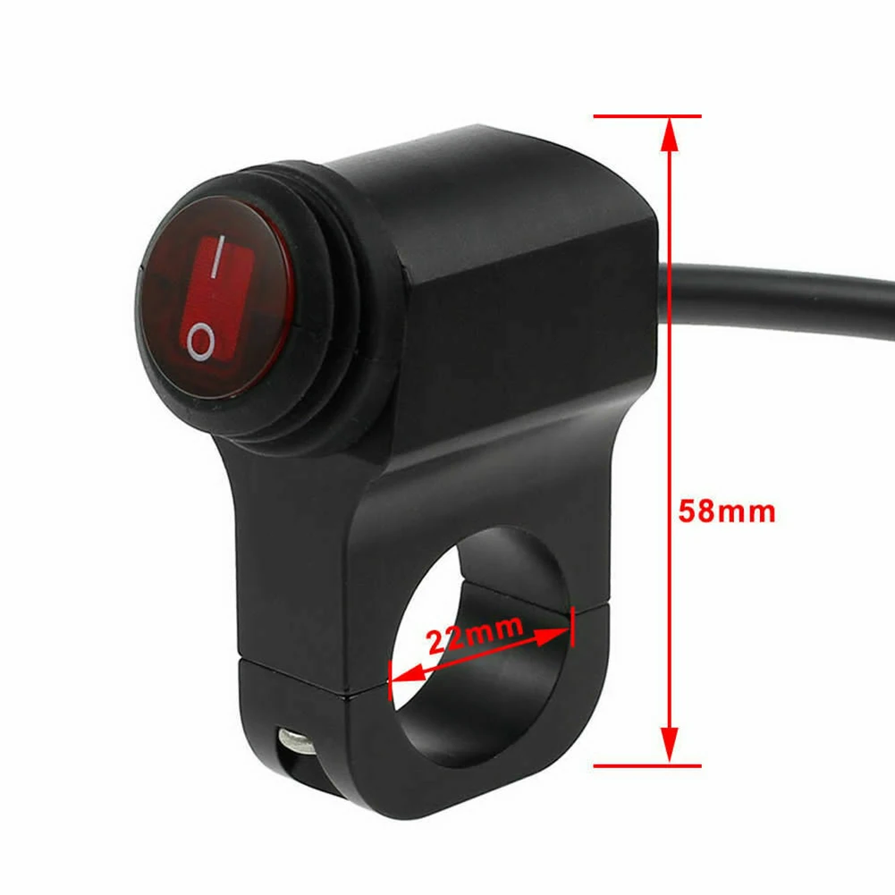 

1pcs Motorcycle Switch 12V Waterproof Motor LED Handlebar Headlight Fog Spot Light On Off Switch Output Circuit Protection