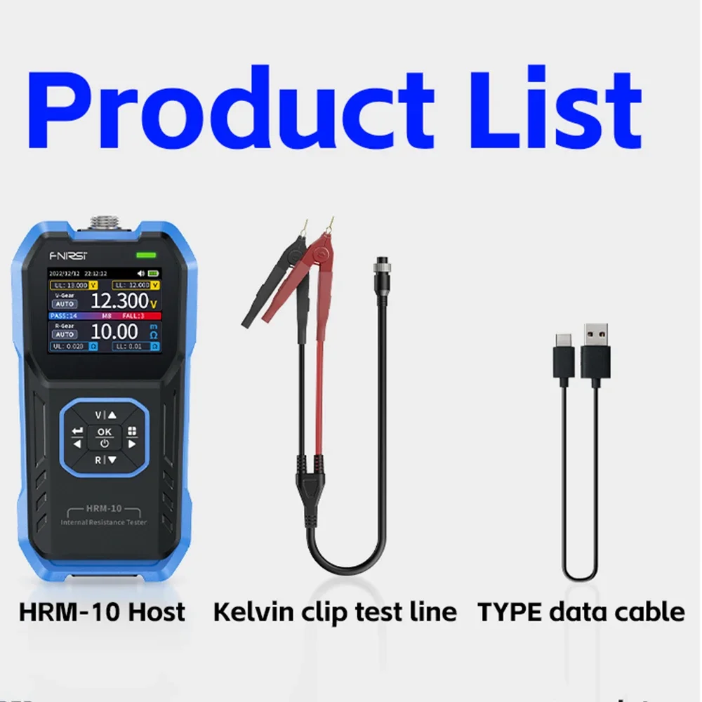 FNIRSI HRM-10 Тестер внутреннего сопротивления напряжения аккумулятора 100 В 200 Ом