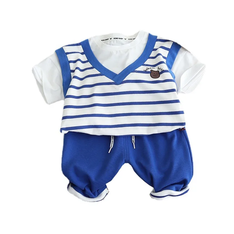 

New Summer Baby Clothes Suit Children Girls Boys Casual Cotton T-Shirt Shorts 2Pcs/Sets Toddler Fashion Clothing Kids Tracksuits