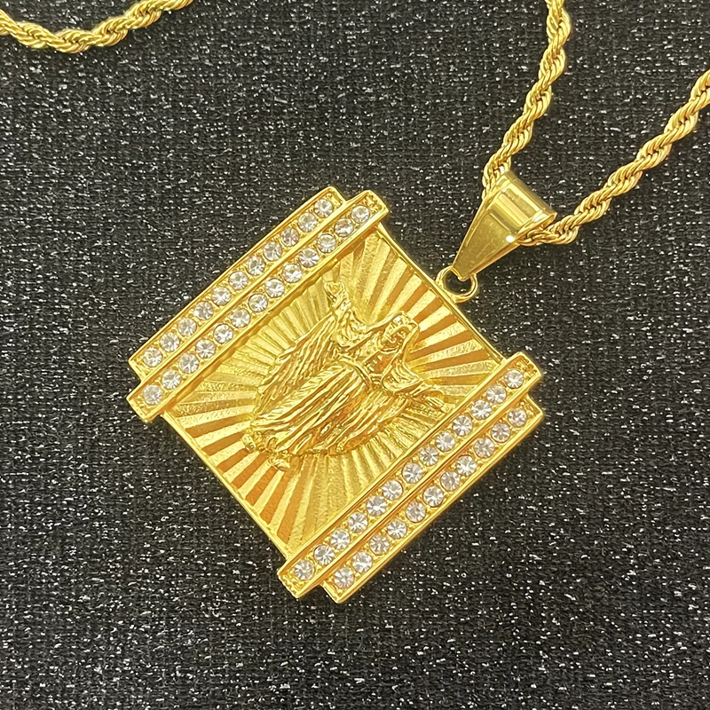 

Женское Ожерелье Trendsmax с подвеской Иисуса с цепочкой золотого цвета для мужчин голова лицо христианские модные ювелирные изделия