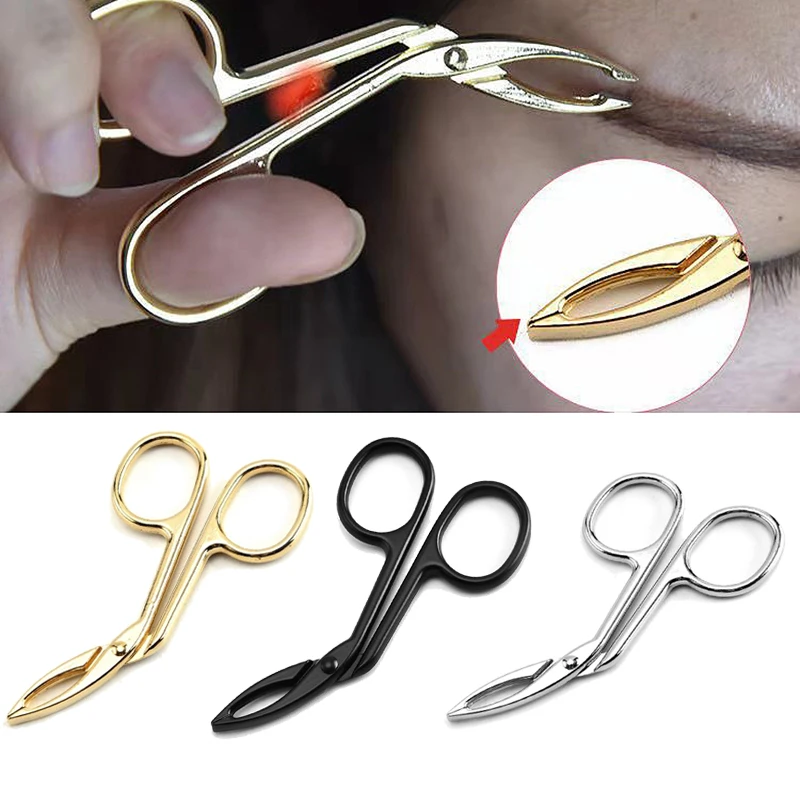 

2023 Straight Pointed Elbow Eyebrow Pliers Clip Scissors Tweezers Professional Hairs Puller Eyebrow Plucking Makeup Beauty Tools