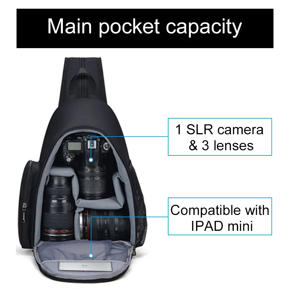 Cena CADeN DSLR Plecak Na Aparat Fotograficzny Nikon Sony Canon Sprzęt Fotograficzny Odporny Na Wstrząsy Wodoodporny Torba Na Ramię Do Podróży Na Zewnątrz