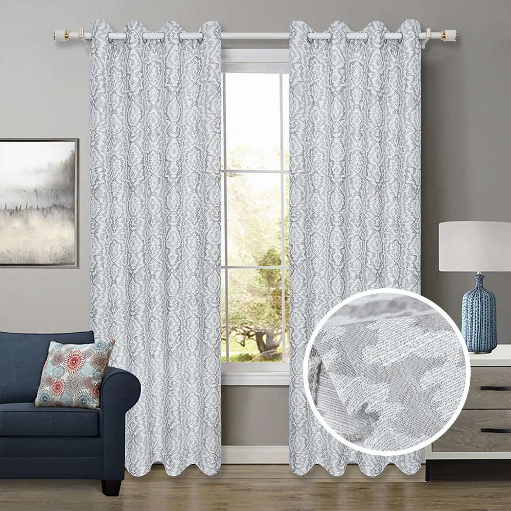 

Semi Blackout Curtains for Kitchen Living Room Bedroom Home Decoration Curtains Modern Minimalist Style Woven Jacquard 4 Colors