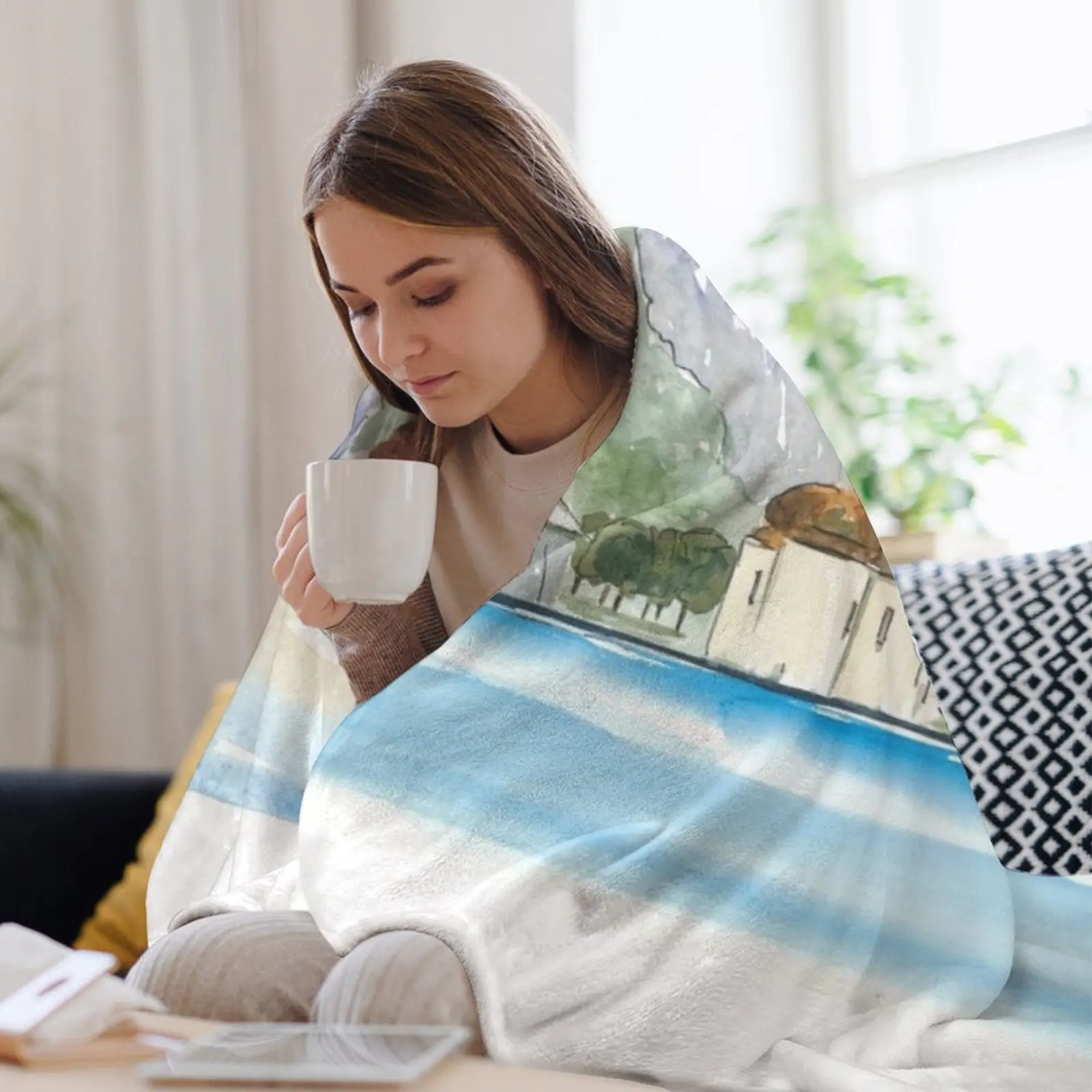Saint Bartholomew Church Koenigsee с горным одеялом Watzmann диван-кровать одеяла из фланелевой