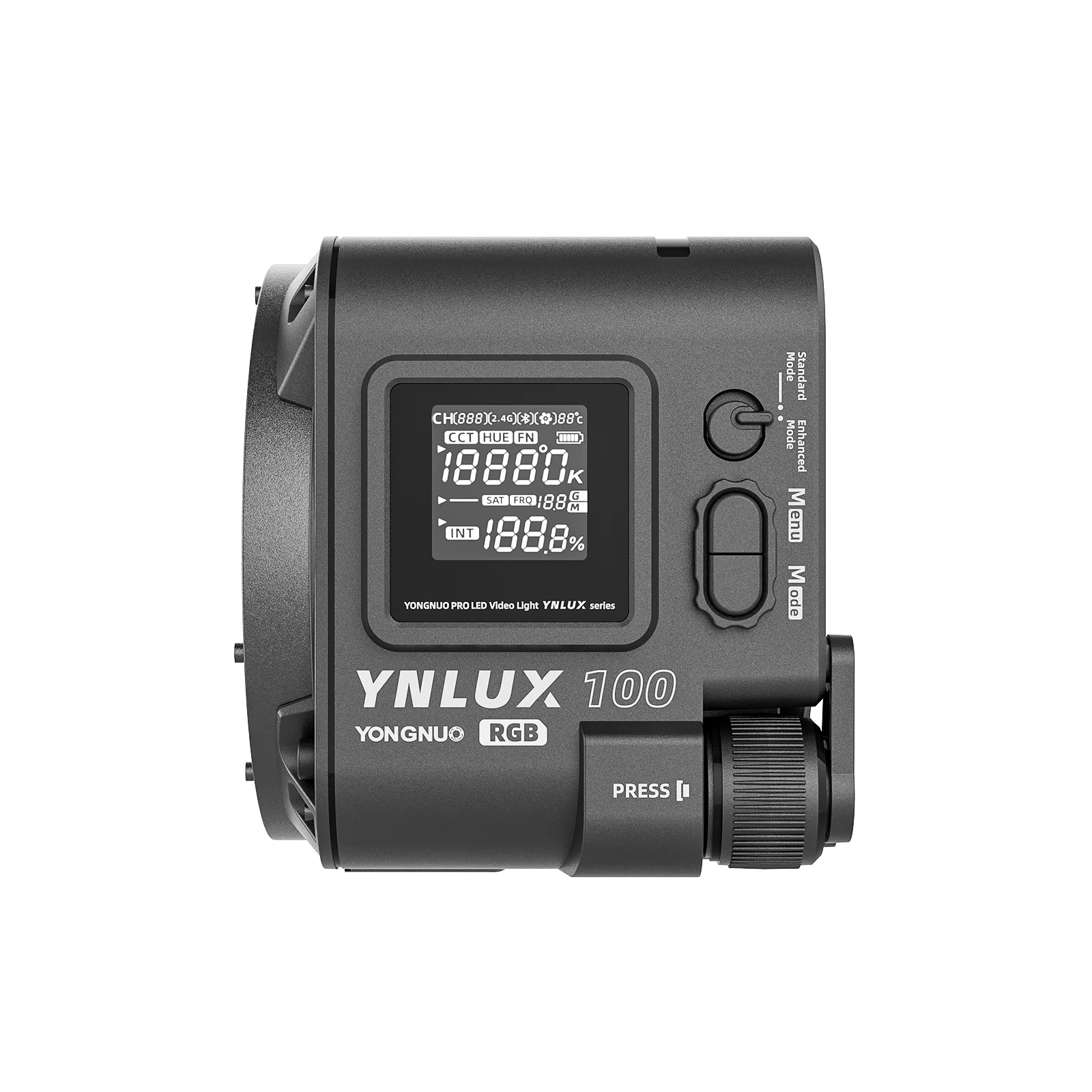 Фото Yongnuo LUX100RGB YNLUX100 RGB 120 Вт 2700–10000K Ручной уличный светодиодный светильник COB с креплением Bowens №4