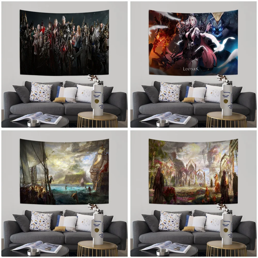 Игра Lost Ark красочный гобелен настенный с цветком хиппи настенные ковры декор для