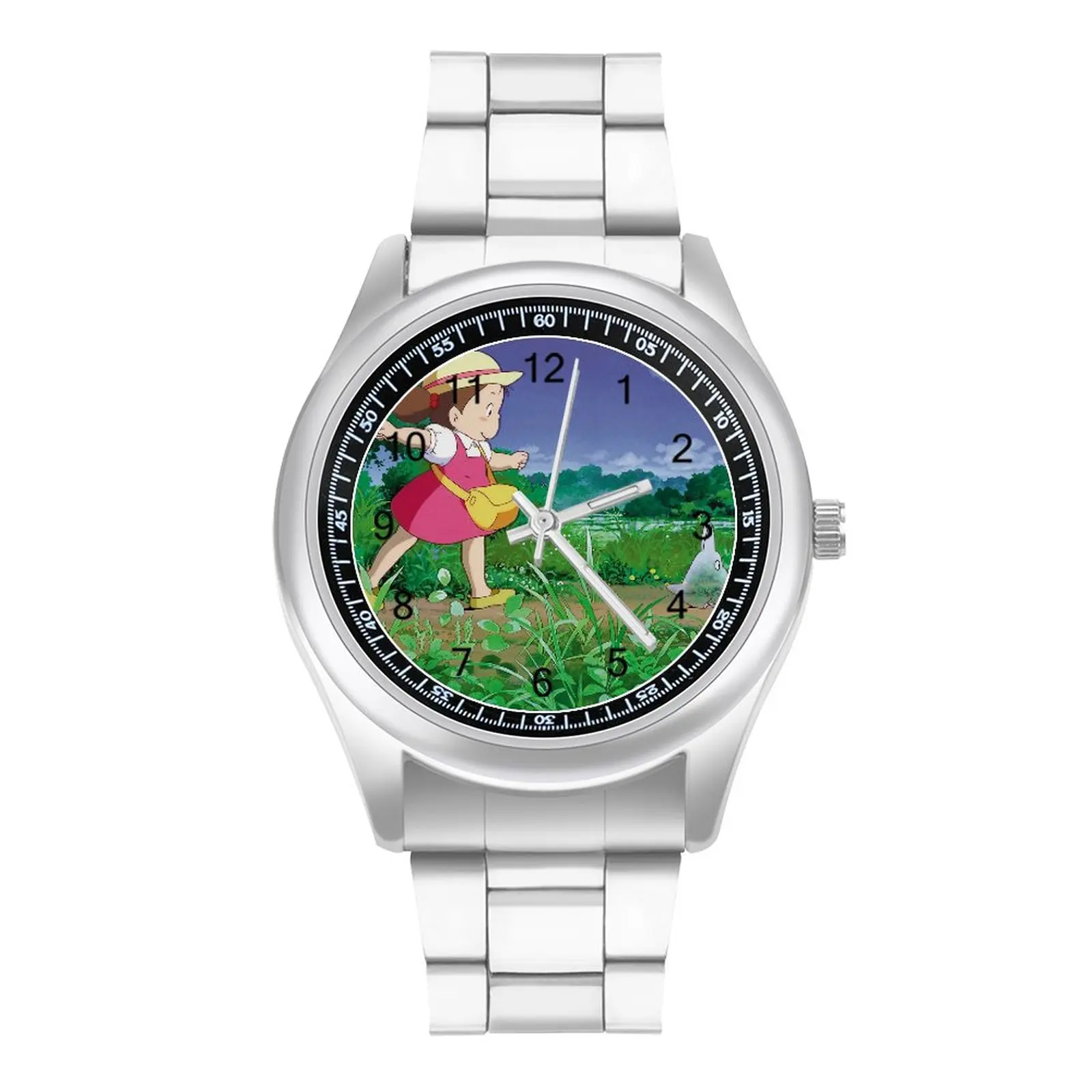 

Mei And Chibi Quartz Watch Totoro in The Field Spring Unisex Wrist Watch Steel Design Good Quality Female Wristwatch