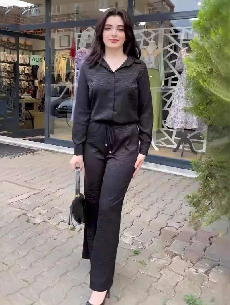 Мусульманский комплект из двух предметов женская блузка брючный костюм на