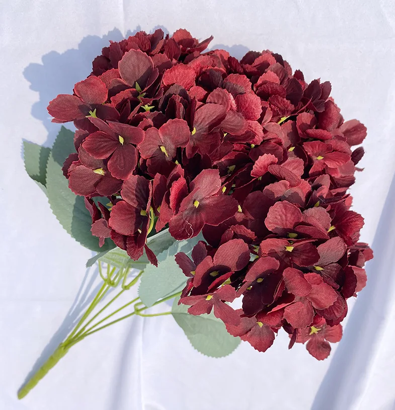 

Artificial Shell Hydrangea Bouquet Simulation Silk Fake Flower Wedding Bride Holding Flowers Home Living Room Garden Decoration