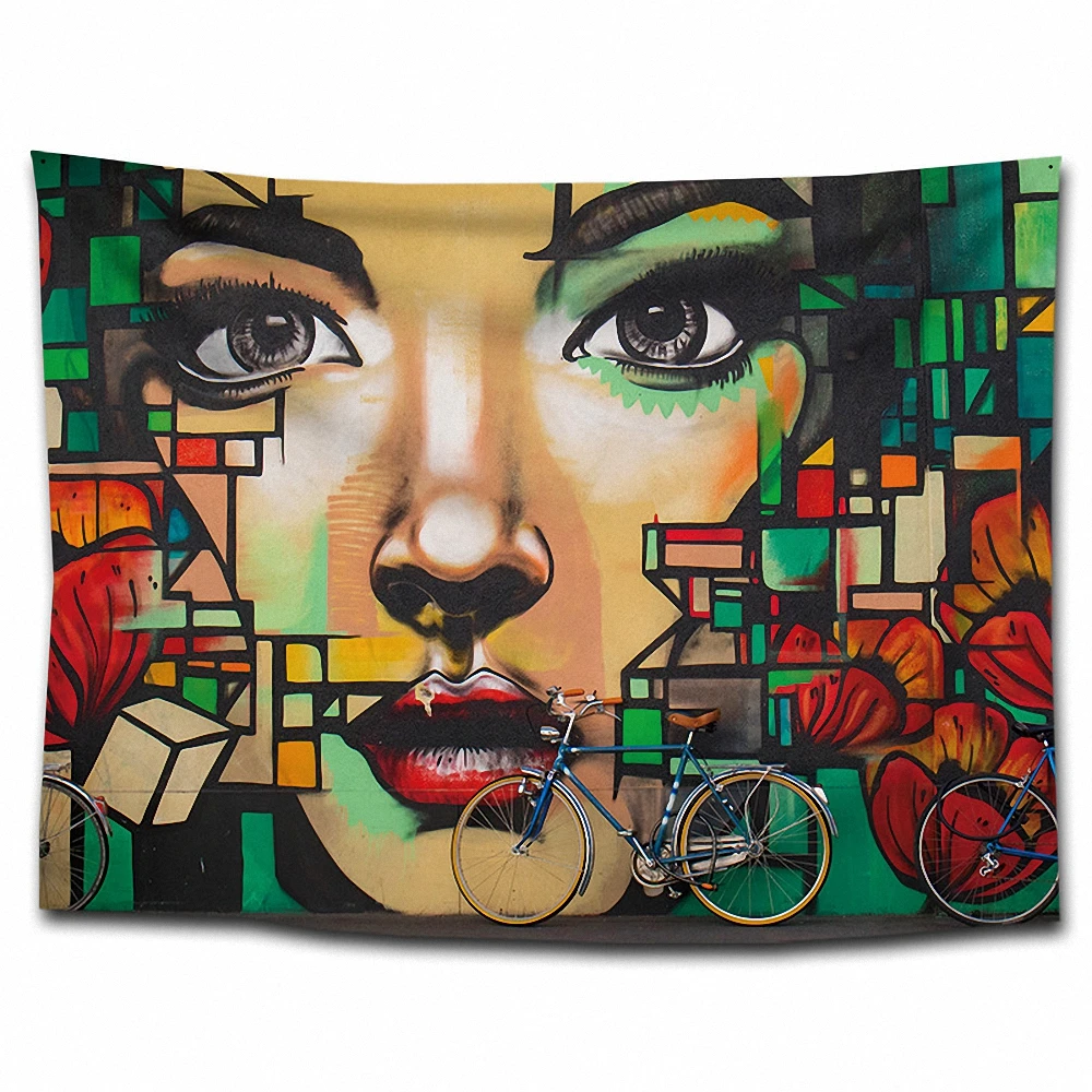 

Vintage Hip hop Music Hippie Graffiti Rap Tapestry Poster Wall Art Canvas Painting Decorative Banner Flag Wall Sticker Mural