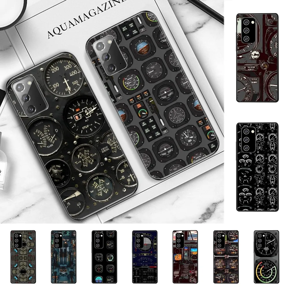 

Aircraft instrument panel Phone Case For Samsung Note 8 9 10 20 pro plus lite M 10 11 20 30 21 31 51 A 21 22 42 02 03