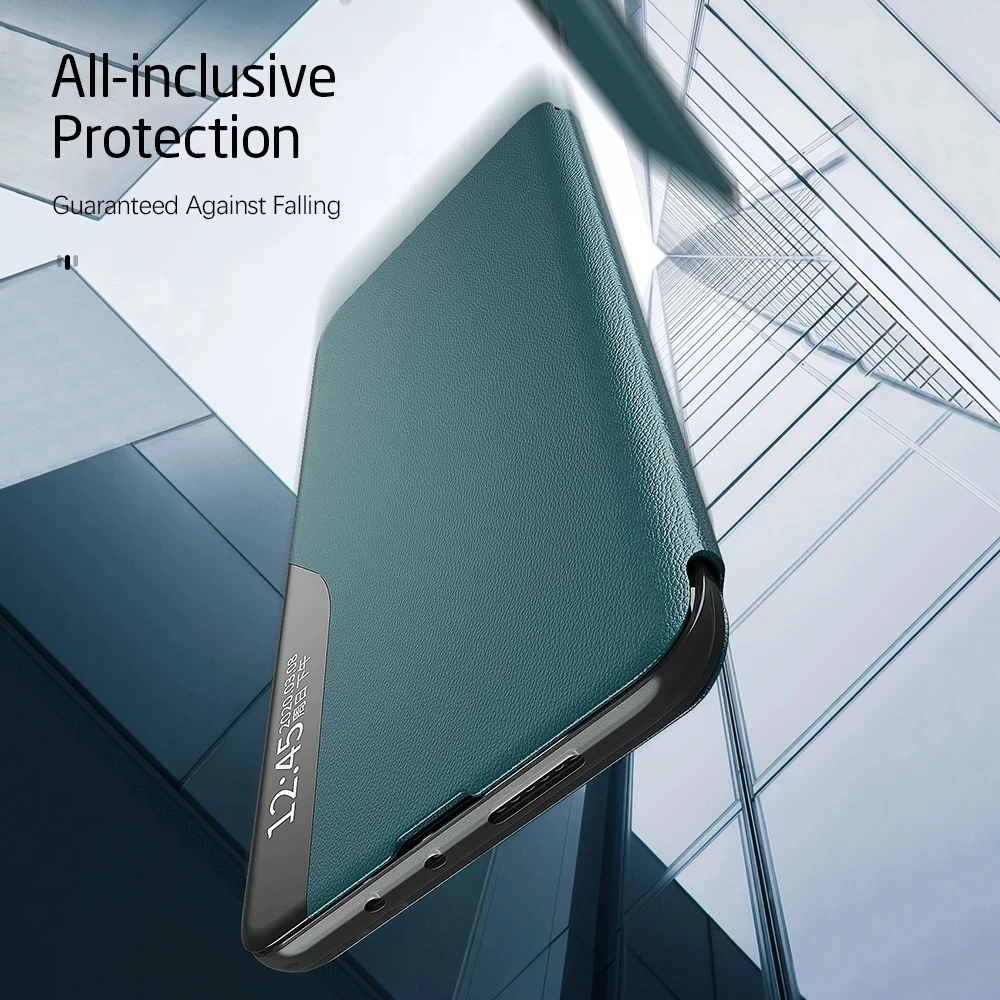 Фото Умный флип-чехол для Huawei P Smart 2021 роскошный оригинальный Магнитный кожаный чехол Умный флип-чехол для Huawei P Smart 2021 роскошный оригинальный Магнитный кожаный чехол