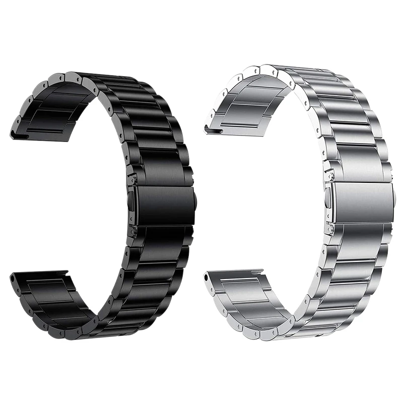 

For Garmin Forerunner 645 Steel Bracelet Strap Watch Band Metal Classic Bracelet Stainless Three-Ball Steel Belt