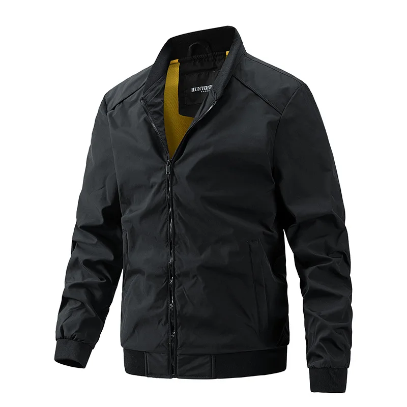 Men's Jacket Spring and Autumn Stand Collar Business Casual Thin Baseball Jacket Jacket Men's