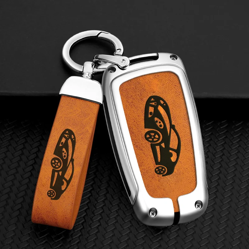 

Car Key Bag Key Case Cover Styling Metal Key Shell For BMW X1 X2 X3 X4 X5 X6 X7 E53 E70 F15 G05 1 3 4 5 6 7 Series Accessories