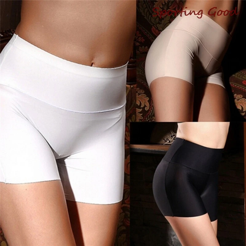 

New Women Seamless Yoga Pants Ice Silk Shorts Boxer Breathable Briefs Panties Ice Silk Sporting Underwear