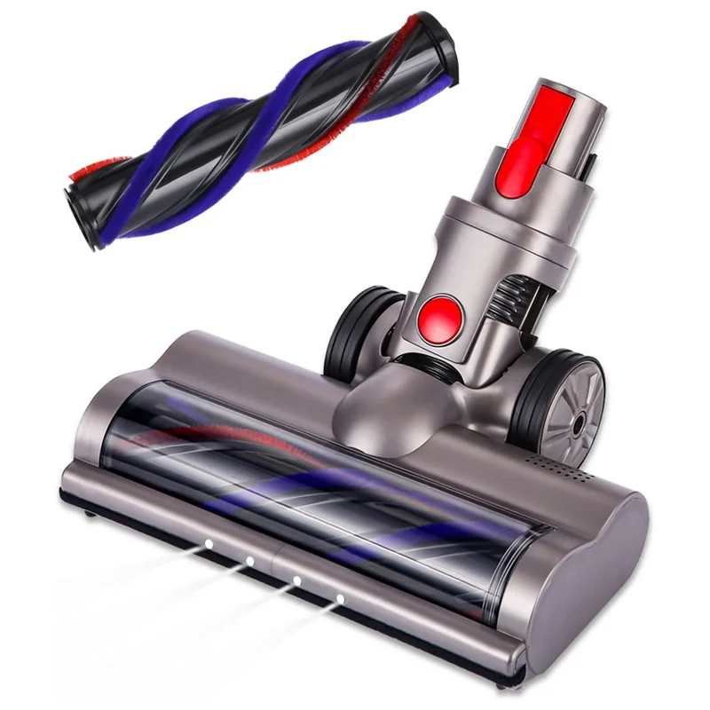 Turbo Electric Motorized Brush for Dyson V7 V8 V10 V11 V15 Brush Cleaner Head with LED Light for Carpet Tile Hard Floor