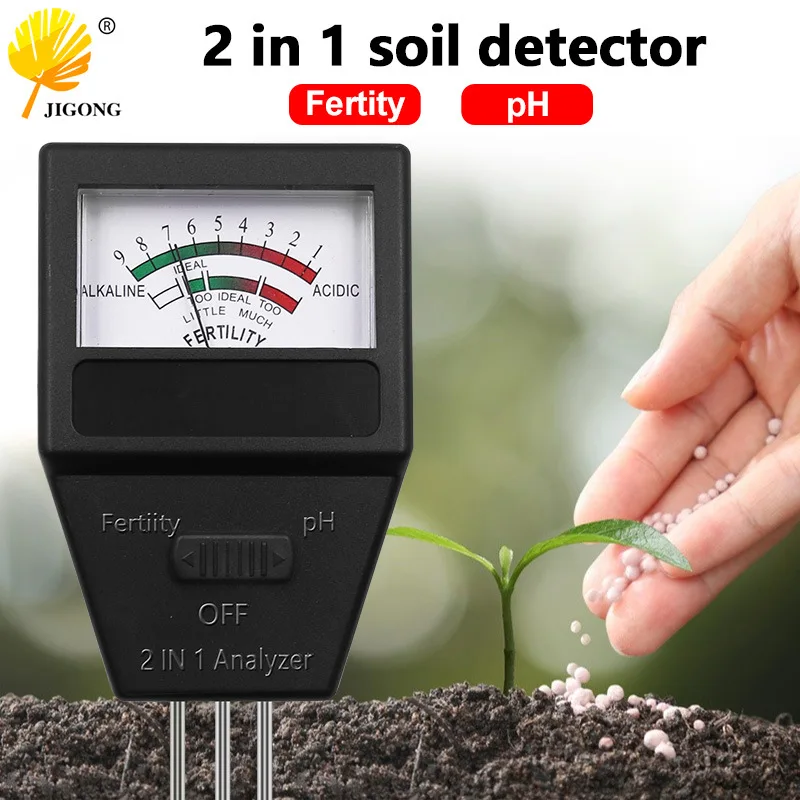 

2 in 1 Soil PH Fertility Meter With 3 Probes Soil PH Tester Plant Fertile Measure Device Acidity Meters For Garden Tools