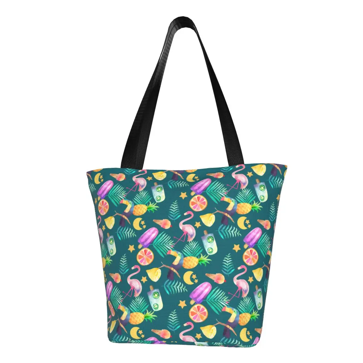 

Yellow Pineapple Shopper Bag Colorful Fun Tropical Office Handbags Women Designer Shopping Bags Casual Cloth Tote Bag