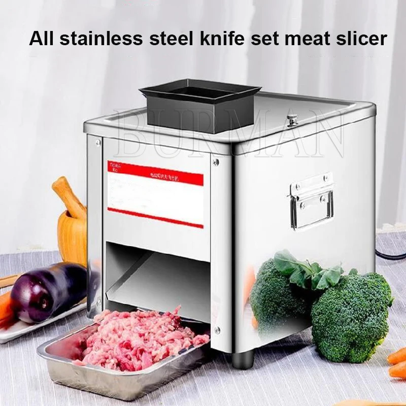 Электрическая машина для резки мяса коммерческая овощей из нержавеющей стали