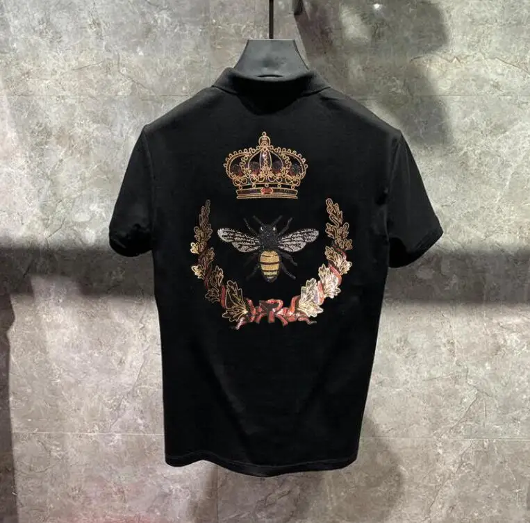 Фото Borun brand Hot Drill polo shirts Men  brand designer hip hop cotton №1