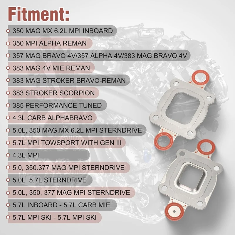 Прокладка локтя выпускного коллектора сухое соединение для морских двигателей