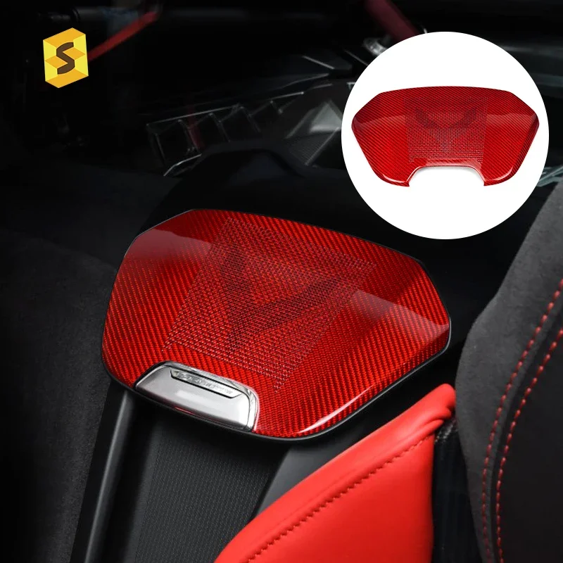 Углеродный чехол для динамика Shasha аксессуары салона автомобиля настоящее