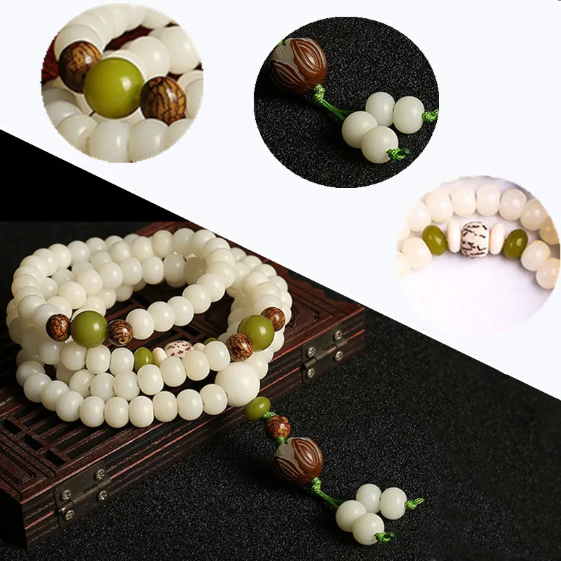 Религия натуральные влюбленные унисекс Смола 108 буддистские бусины белый