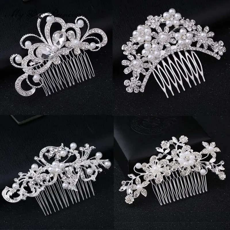 Pearl Rhinestone Wedding Hair Combs Hair Accessories For Women Accessories Hair Ornaments Jewelry Bridal Headpiece