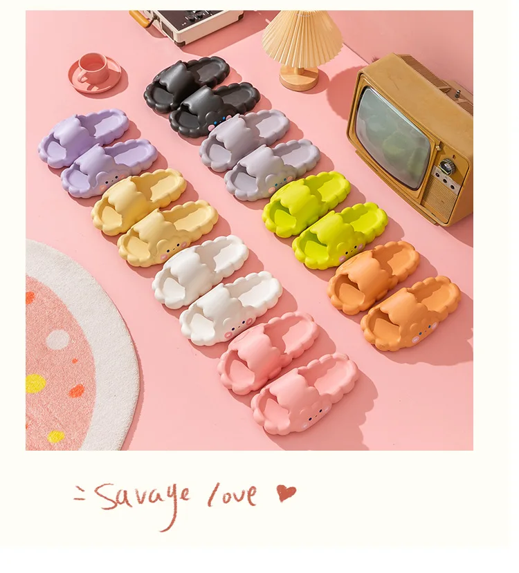 Cloud Lovely sandals for women 2023 New Summer thick soles non-slip home lovers home slippers