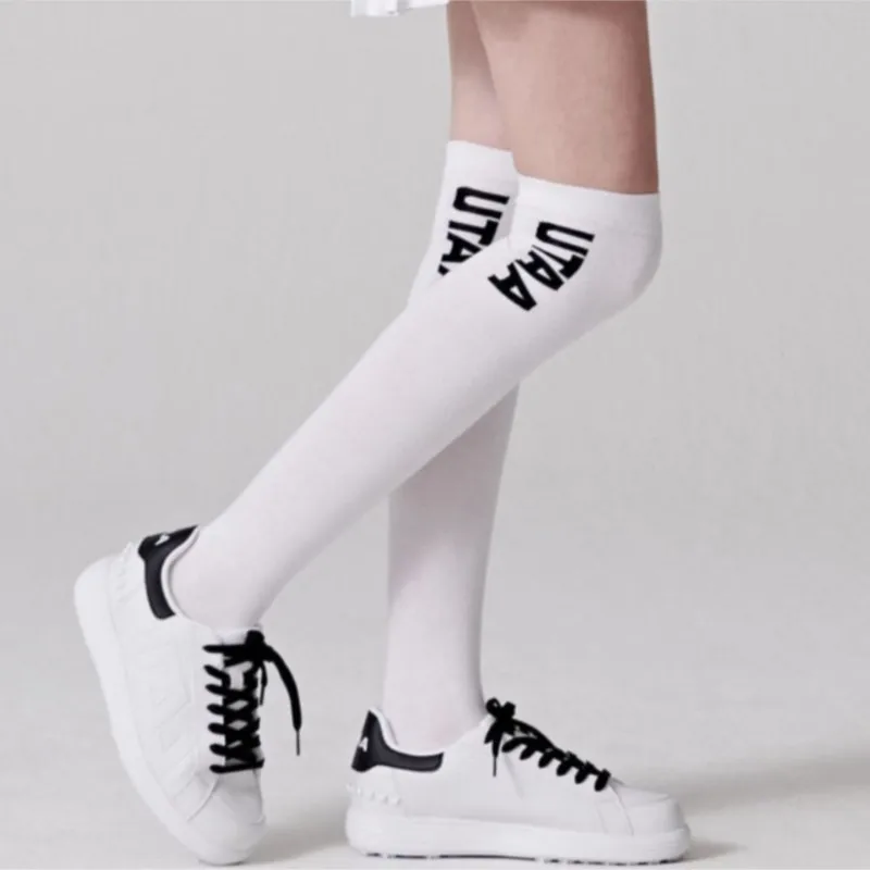 Golf women's stockings long tube knee socks outdoor sports combed cotton women's stockings white stockings